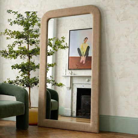 Heidi 43"X78" Upholstered Oversized Floor Mirror - View 13