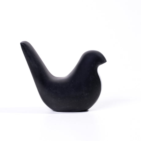 Black Marble Bird Statue - View 3
