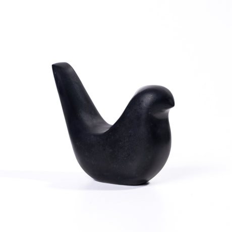 Black Marble Bird Statue - View 1