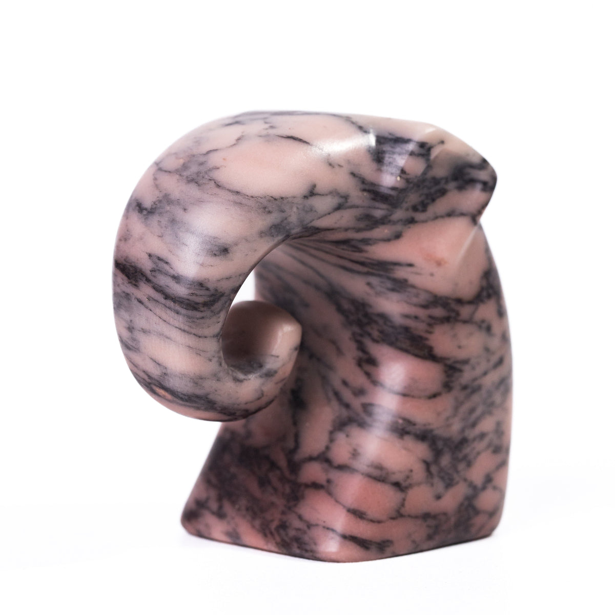 Marble Pink Elephant Statue - View 5