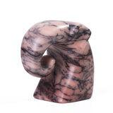 Marble Pink Elephant Statue - View 5