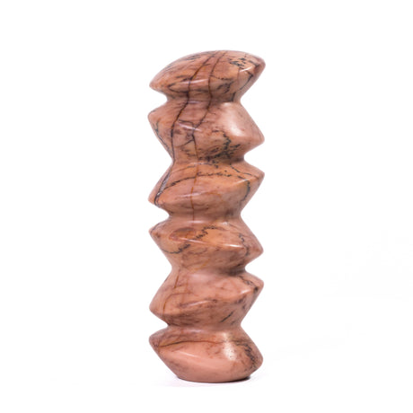 Marble Sunset Pink Cairn Tall Decorative Object - View 5