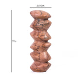Marble Sunset Pink Cairn Tall Decorative Object - View 6