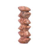 Marble Sunset Pink Cairn Tall Decorative Object - View 1