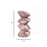 Marble Pink Cairn Decorative Object - View 6