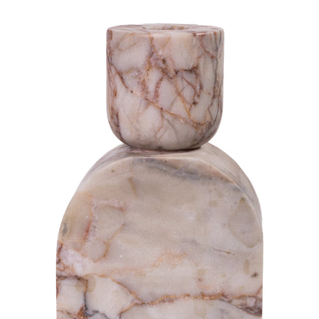 Marble White Brown Foundation Candle Holder - View 5