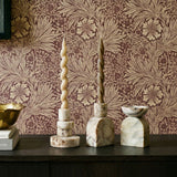Marble White Brown Foundation Candle Holder - View 2
