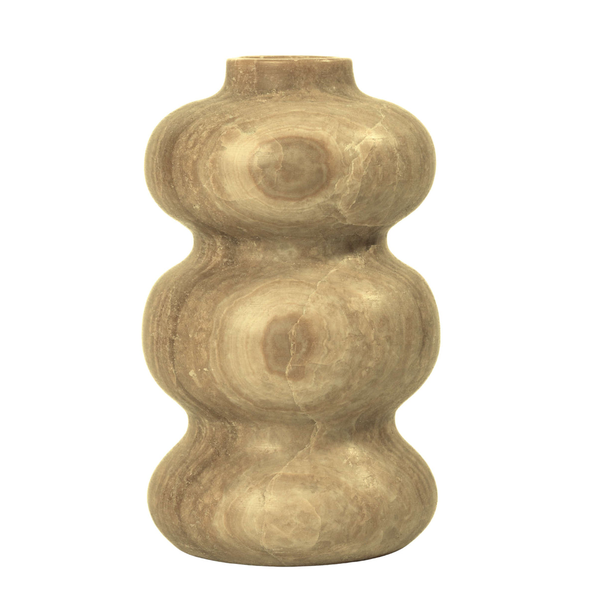Marble Dark Onyx Swell Decorative Vase - View 5