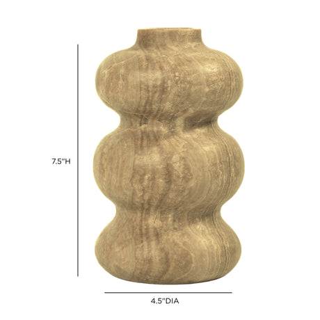 Marble Dark Onyx Swell Decorative Vase - View 6