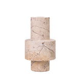 Natural Travertine Turned Candle Holder - View 5