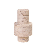 Natural Travertine Turned Candle Holder - View 1