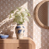 Visha Cream and Blue Terracotta Decorative Vase - View 2
