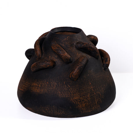 Visha Roped Dark Terracotta Decorative Vase - View 4