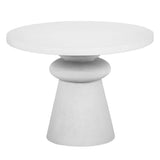 Lupita 42" White Round Dinette Table