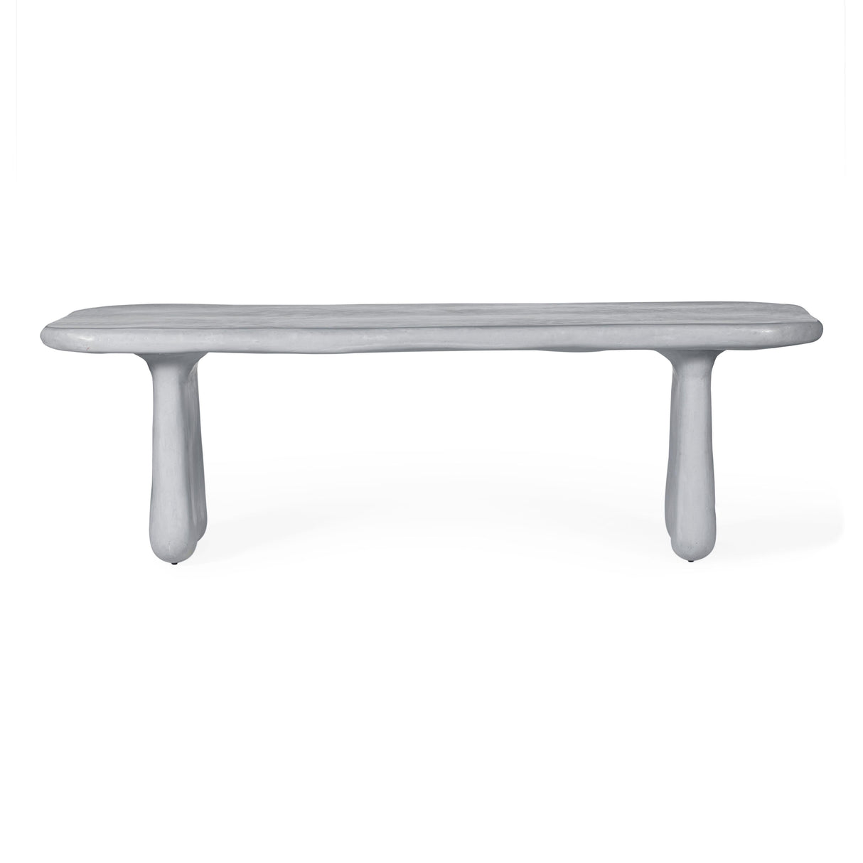 Athen 95" Grey Faux Stone Indoor / Outdoor Rectangular Dining Table