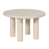 Barbara 47" Cream Textured Indoor / Outdoor Round Dining Table