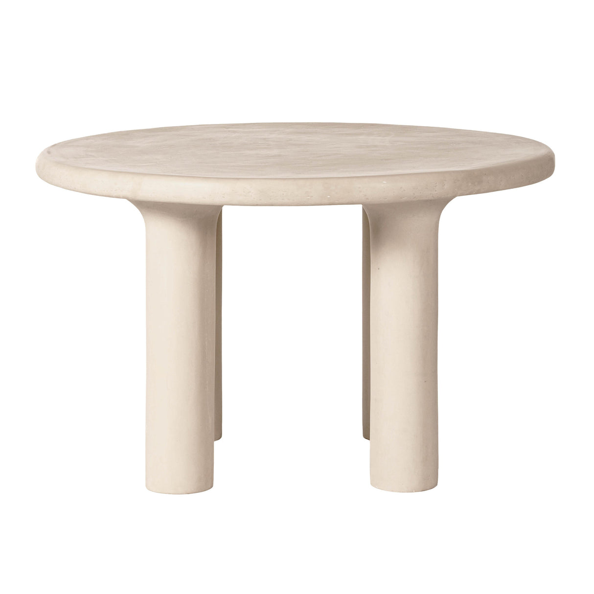 Barbara 47" Cream Textured Indoor / Outdoor Round Dining Table
