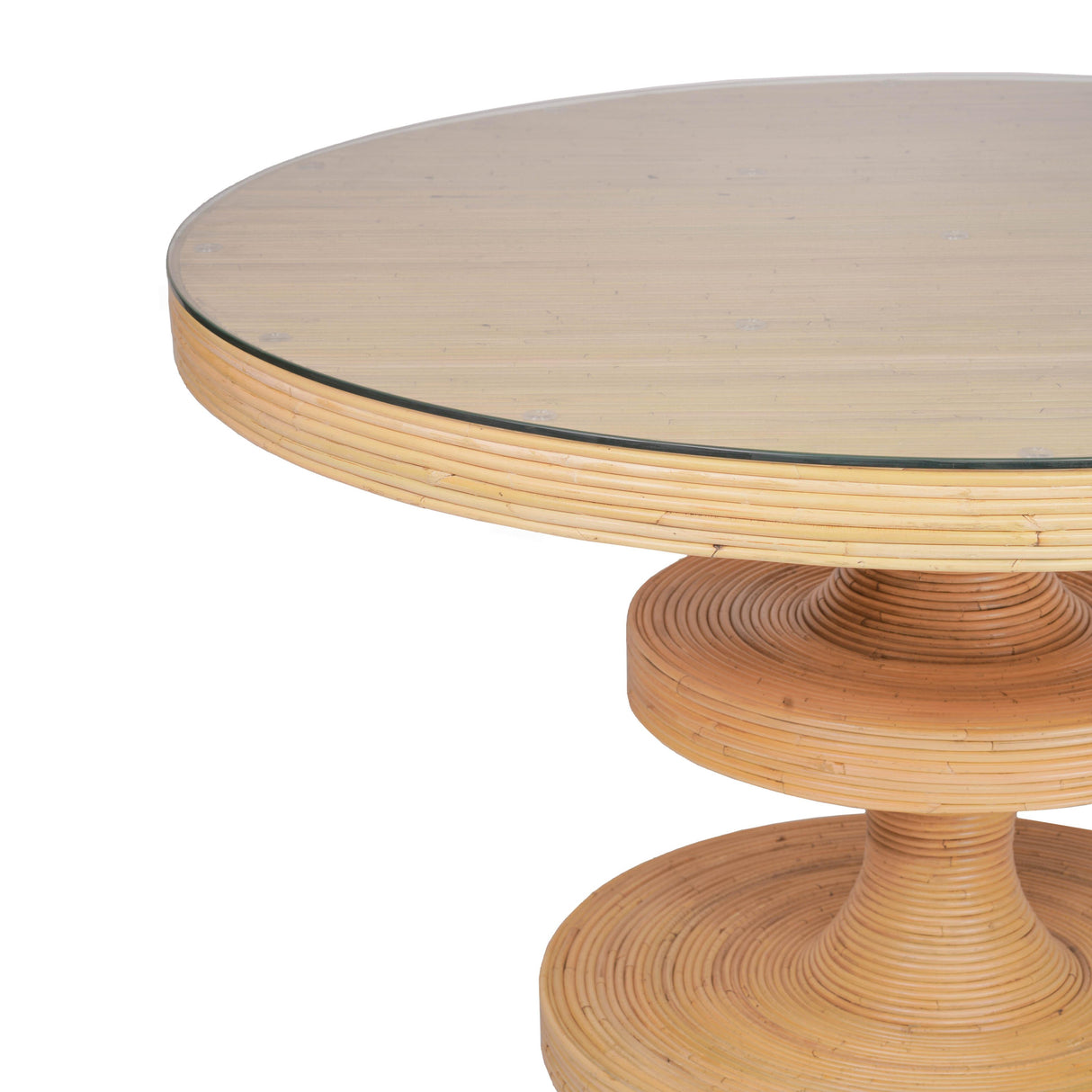 Apollonia 51" Natural Rattan Round Dining Table