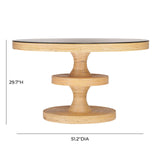 Apollonia 51" Natural Rattan Round Dining Table