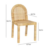 Amara Cream Linen Arched Dining Chair