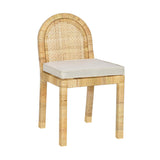 Amara Cream Linen Arched Dining Chair