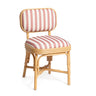 Dorine Striped Performance Linen & Rattan Dining Chair - View 17