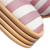 Dorine Striped Performance Linen & Rattan Dining Chair - View 23