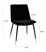Evora Velvet Dining Chair - Set of 2