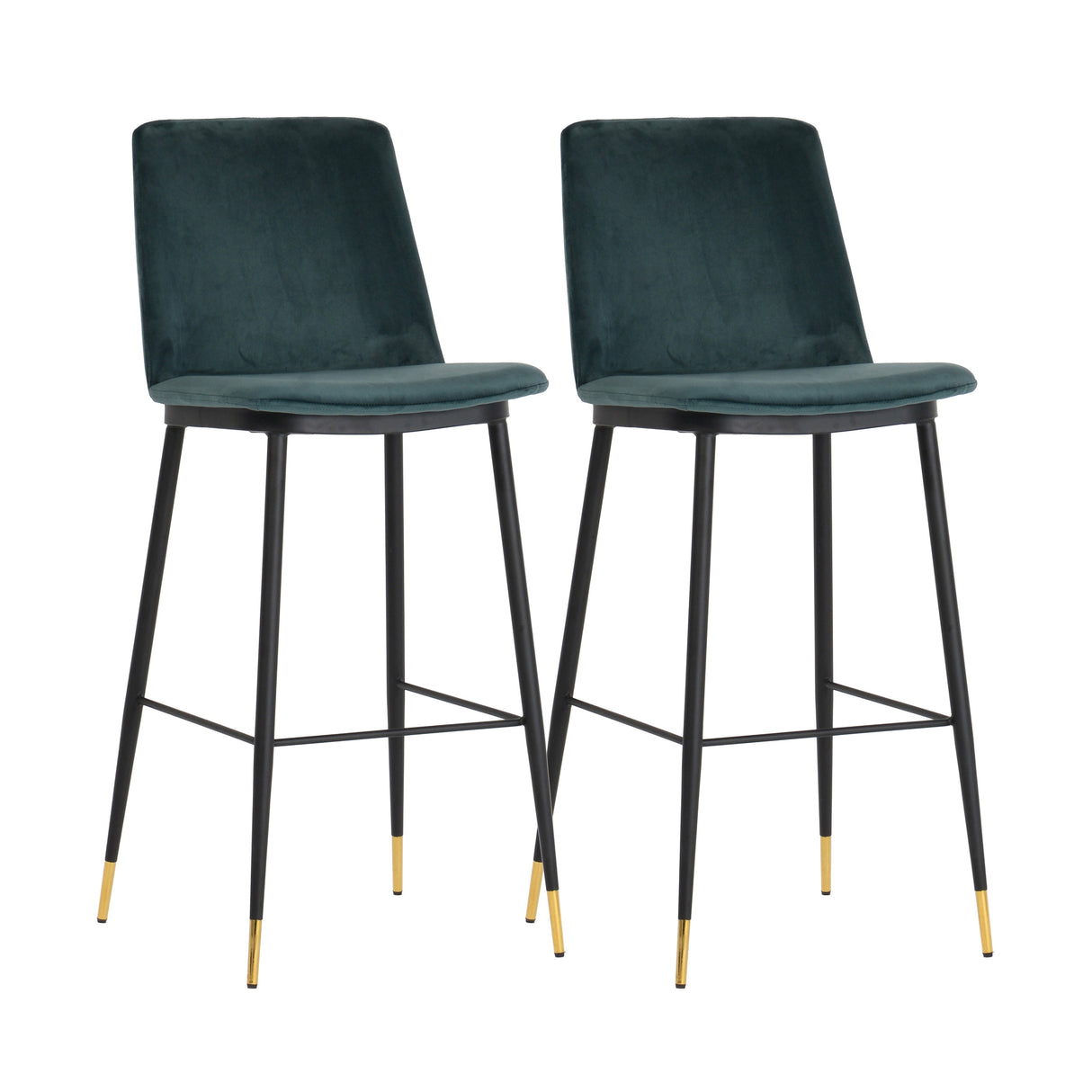 Evora Velvet Counter Stool - Set of 2