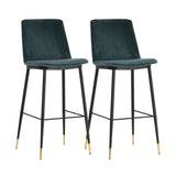 Evora Velvet Counter Stool - Set of 2