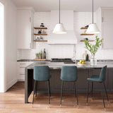 Evora Velvet Counter Stool - Set of 2