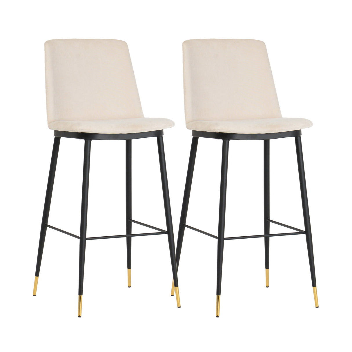 Evora Velvet Counter Stool - Set of 2