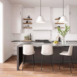 Evora Velvet Counter Stool - Set of 2