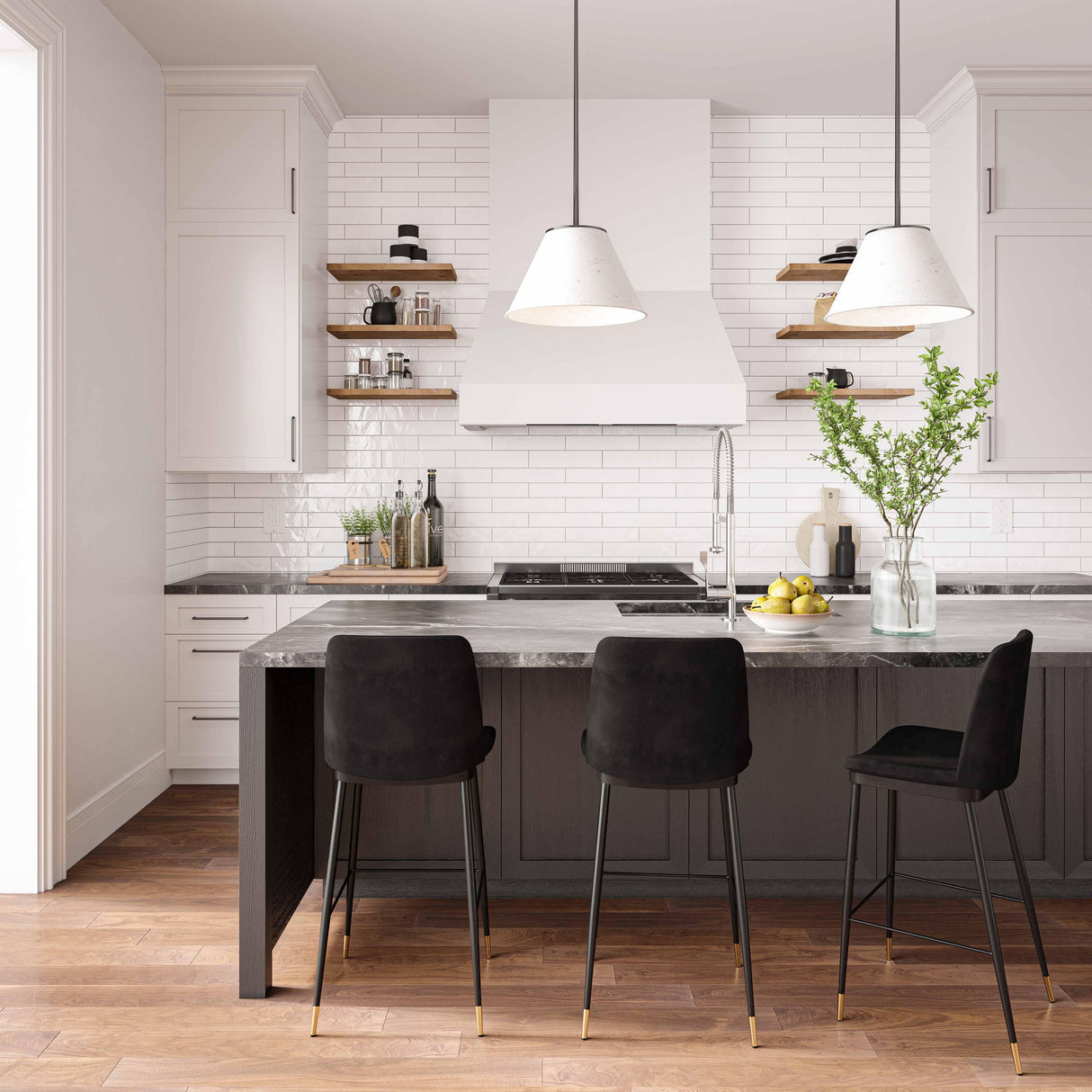 Evora Velvet Counter Stool - Set of 2