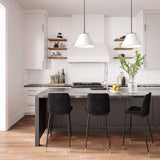 Evora Velvet Counter Stool - Set of 2