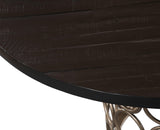 Valentina 57" Black Acacia Round Dining Table