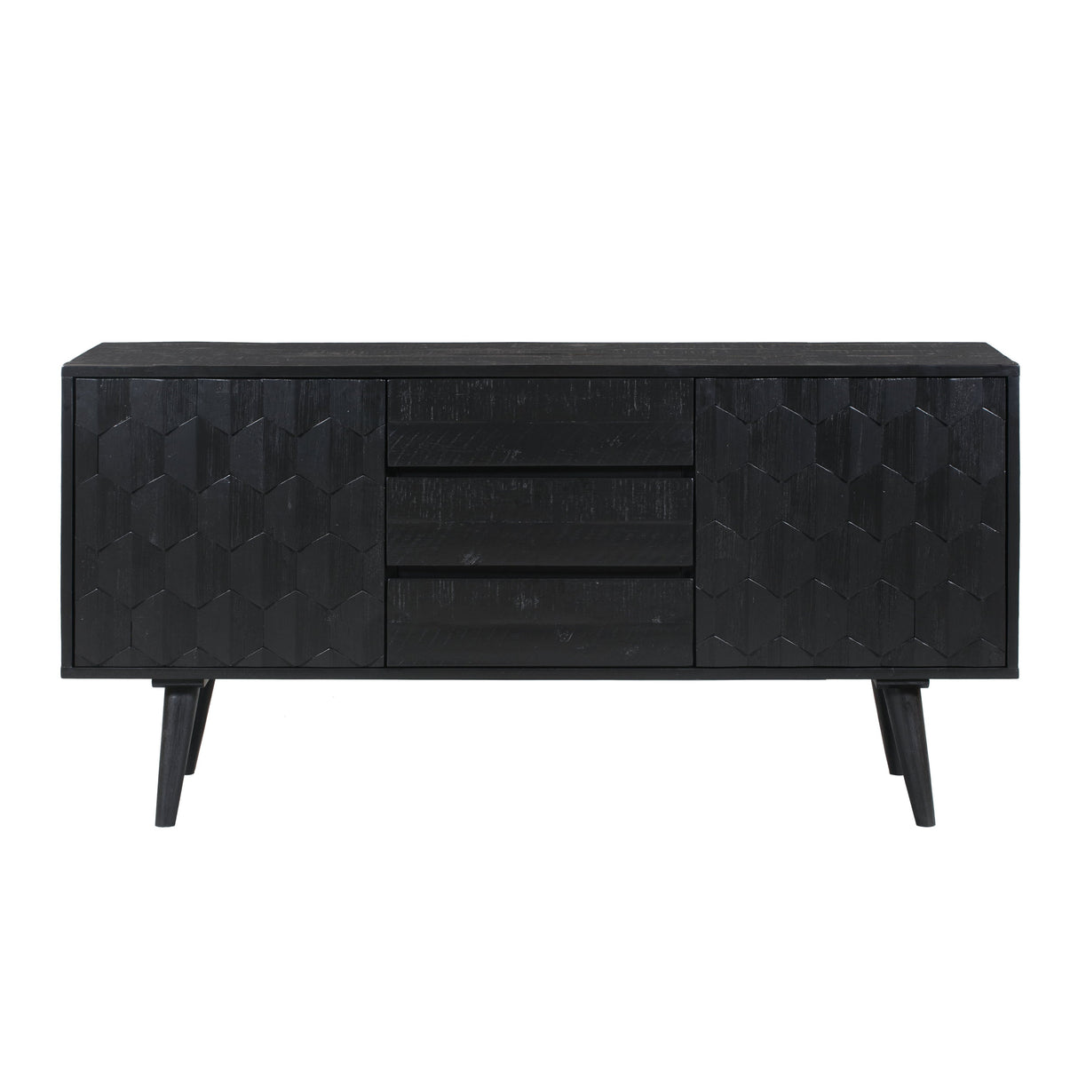Valentina 59" Black Acacia Buffet