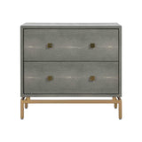 Pesce 25" Faux Shagreen 2-Drawer Nightstand - View 9