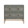 Pesce 25" Faux Shagreen 2-Drawer Nightstand - View 9