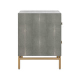 Pesce 25" Faux Shagreen 2-Drawer Nightstand - View 13