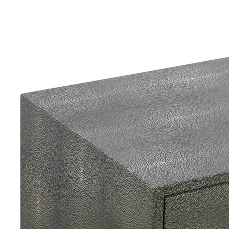 Pesce 25" Faux Shagreen 2-Drawer Nightstand - View 15