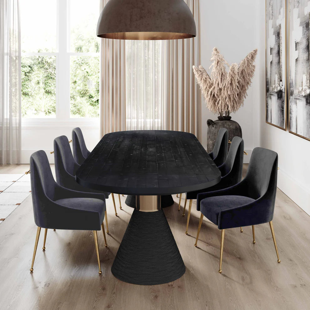 Beatrix Cognac Velvet Side Chair