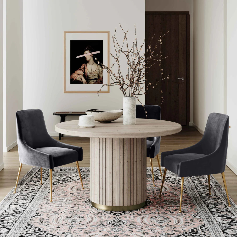 Beatrix Cognac Velvet Side Chair