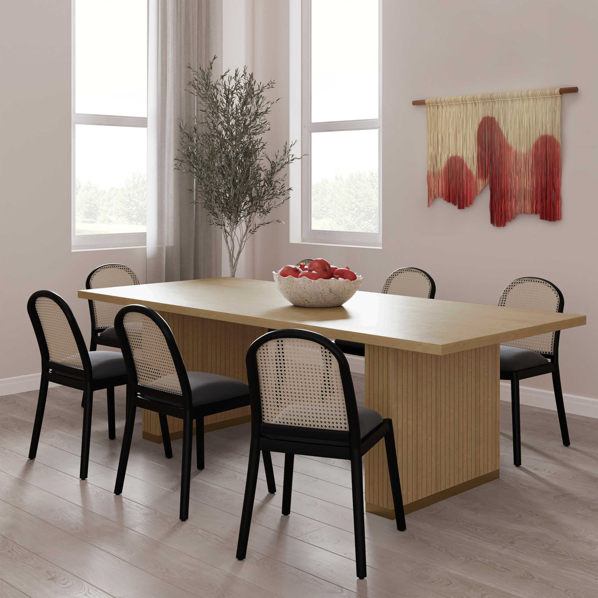 Chelsea 96" Oak Wood Rectangular Dining Table