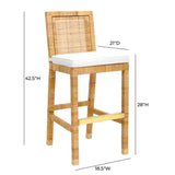 Amara Rattan Performance Fabric Counter Stool