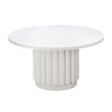 Kali 55" White Round Dining Table
