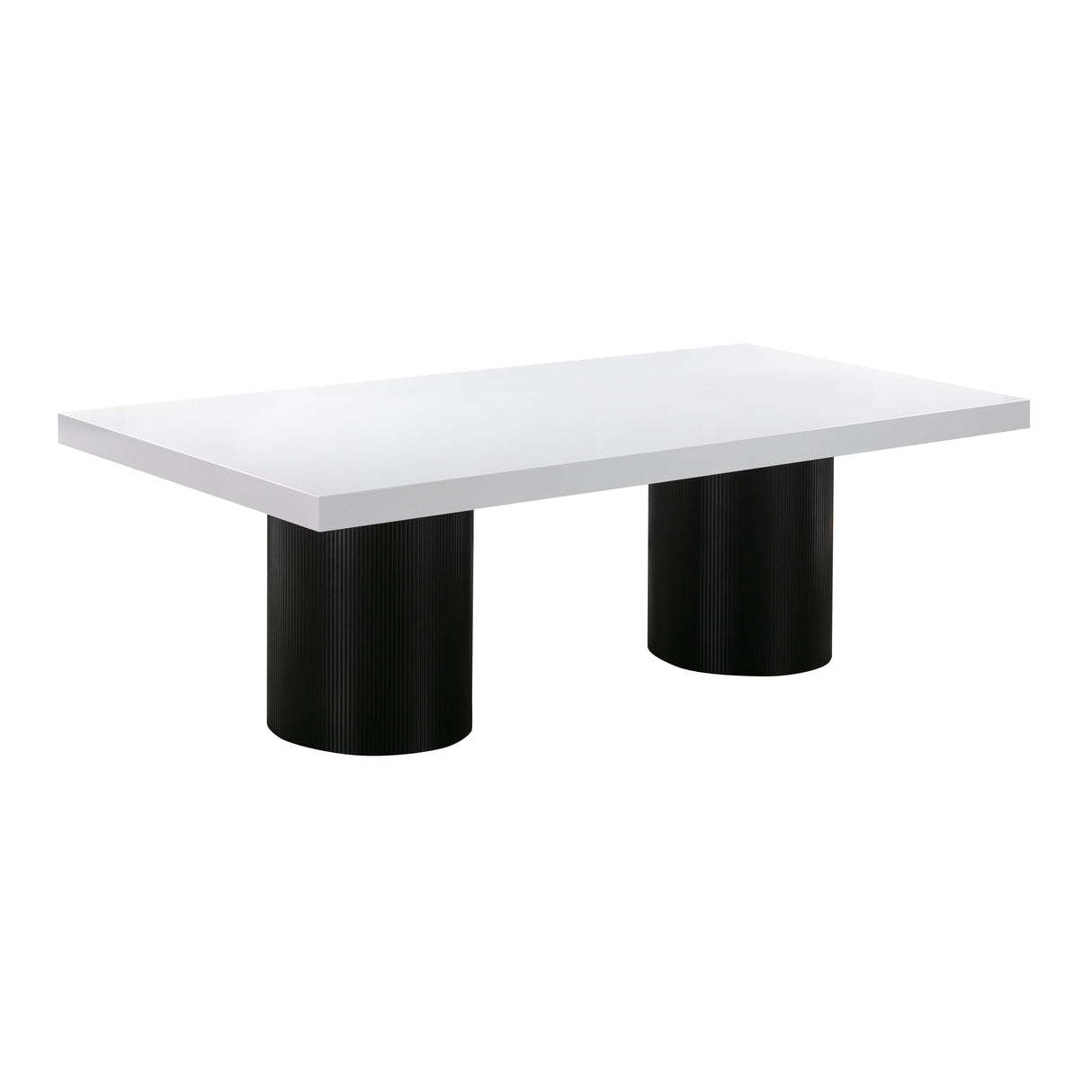 Nova 95" White Lacquer Rectangular Dining Table