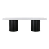 Nova 95" White Lacquer Rectangular Dining Table