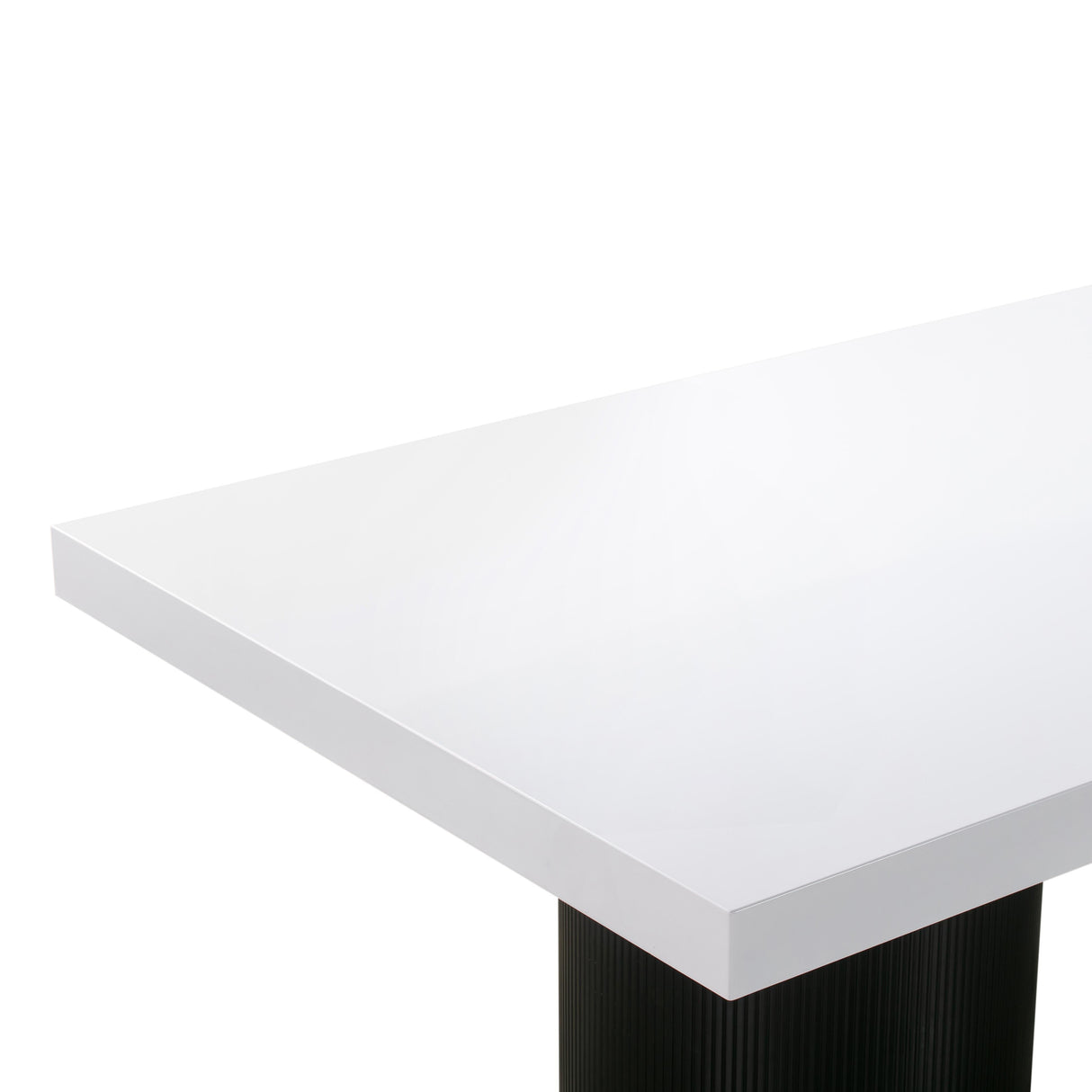 Nova 95" White Lacquer Rectangular Dining Table