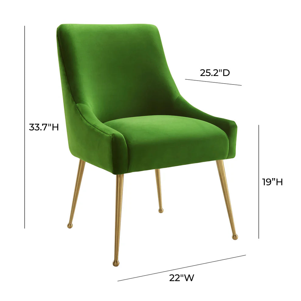 Beatrix Cognac Velvet Side Chair
